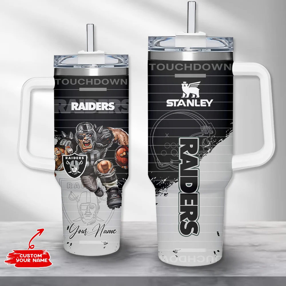 Custom Raiders Insulated Tumbler with Handle - Perfect Gift for Fans