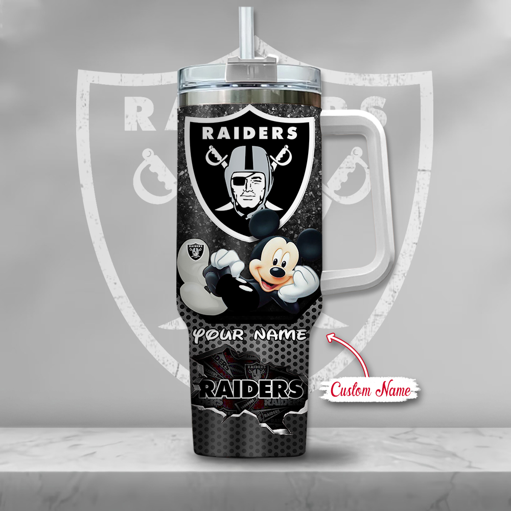 Custom Raiders Tumbler with Mickey Design - Personalized Name Mug - Image 2