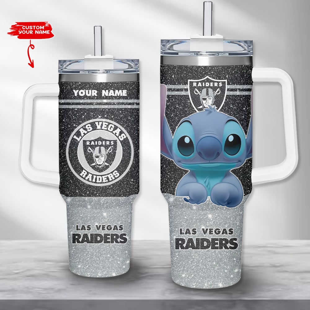Custom Las Vegas Raiders Tumbler with Cute Character Design