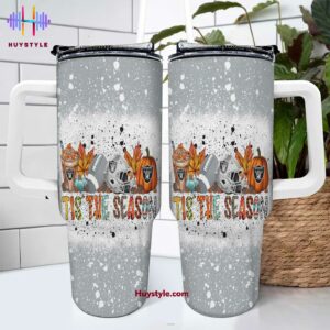 Festive Football Tumbler - Tis the Season for Game Day Cheer!