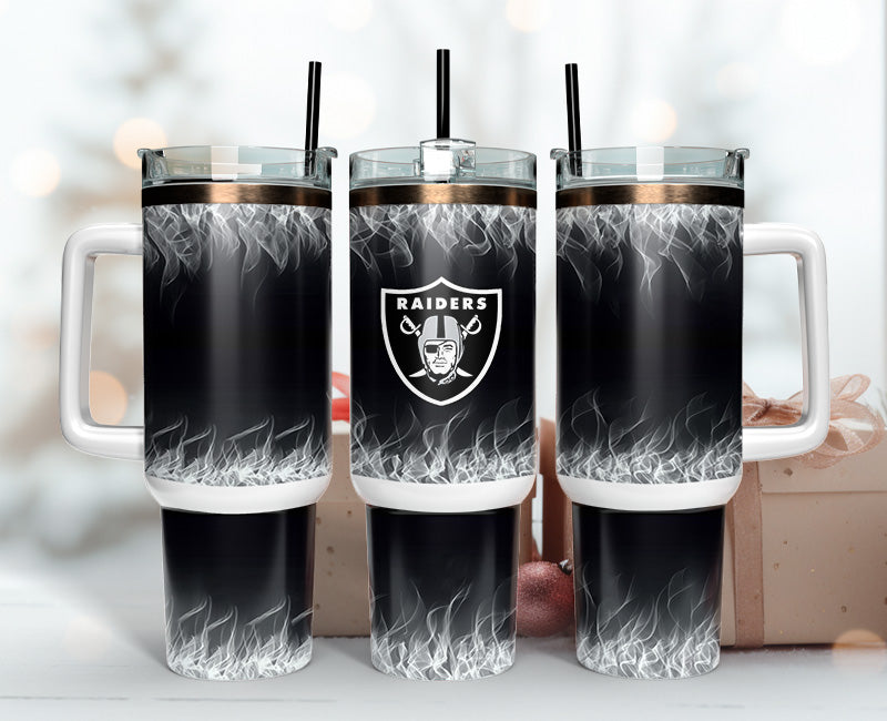 Stylish Raiders Tumbler with Handle & Straw - Perfect Gift for Fans
