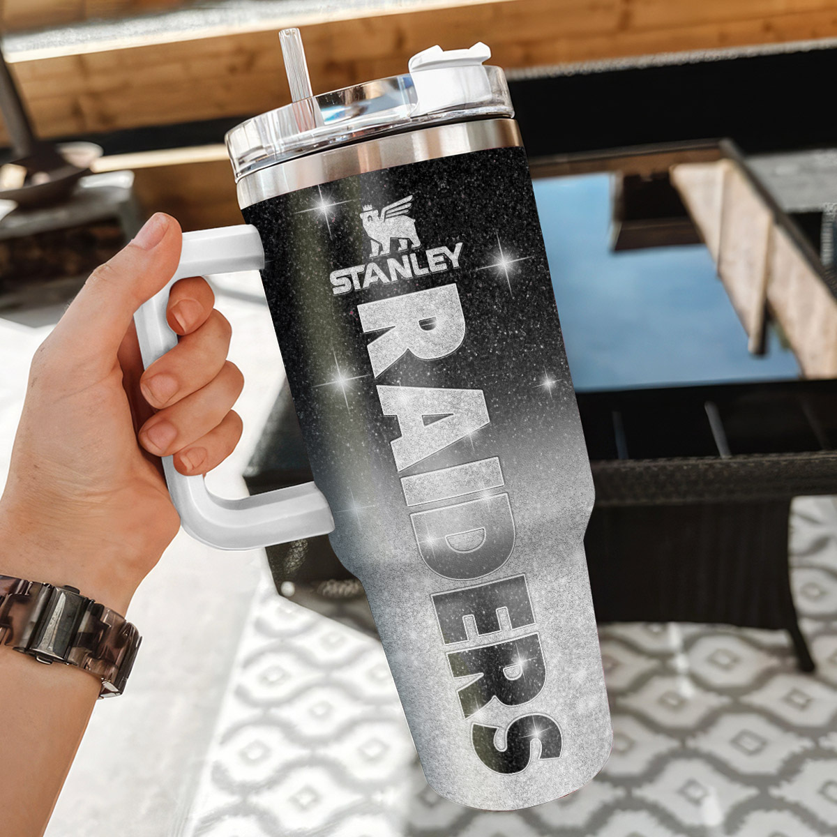 Personalized Raiders Stanley Tumbler - Custom Name, Ultimate Fan Gift - Image 3