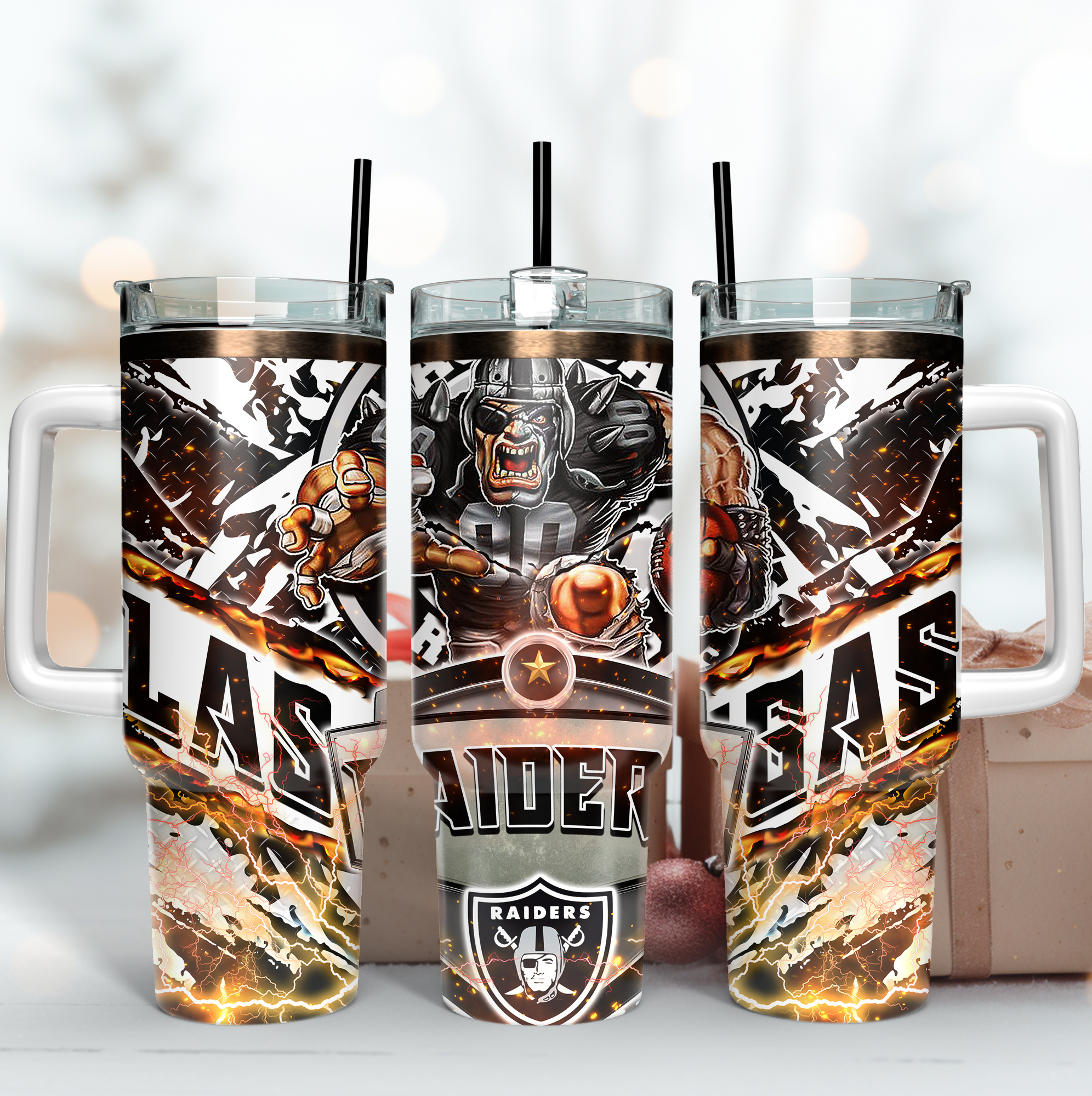 Ultimate Fan's Raiders Tumbler - Show Your Team Spirit in Style!