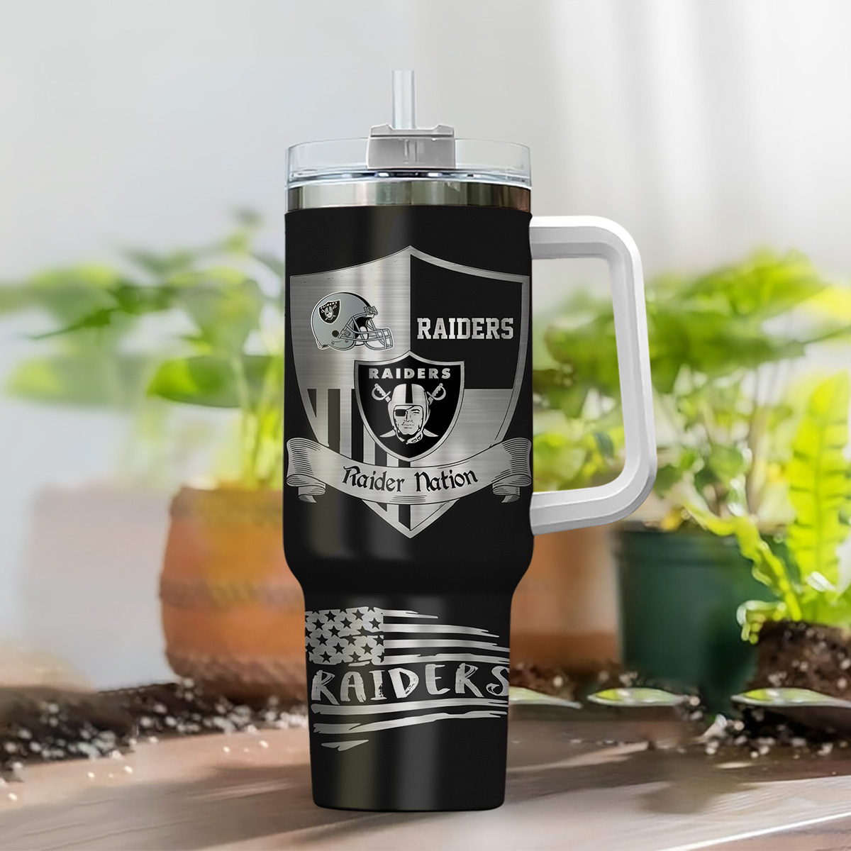 Customizable Las Vegas Raiders Tumbler - Personalize Your Game Day Experience - Image 2