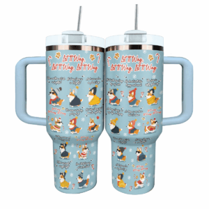 Let It Wag Corgi Love Christmas Custom Stanley Quencher 40oz Stainless Steel Tumbler With Handle - Threewoofs