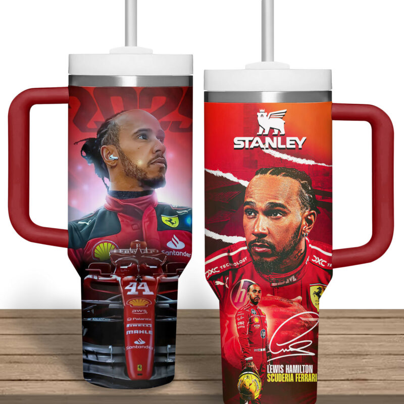 Lewis Hamilton Sports Custom Stanley Quencher 40oz Stainless Steel Tumbler With Handle - Threewoofs - Image 4