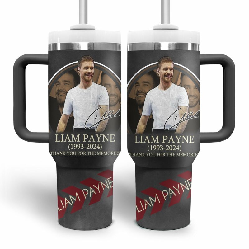 Liam Payne Music Custom Stanley Quencher 40oz Stainless Steel Tumbler With Handle - Threewoofs - Image 2