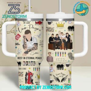 Liam Payne Music Custom Stanley Quencher 40oz Stainless Steel Tumbler With Handle - Threewoofs