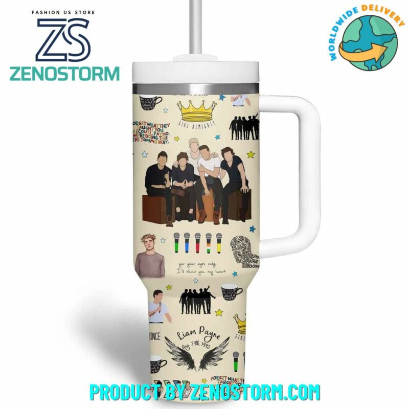 Liam Payne Music Custom Stanley Quencher 40oz Stainless Steel Tumbler With Handle - Threewoofs - Image 3