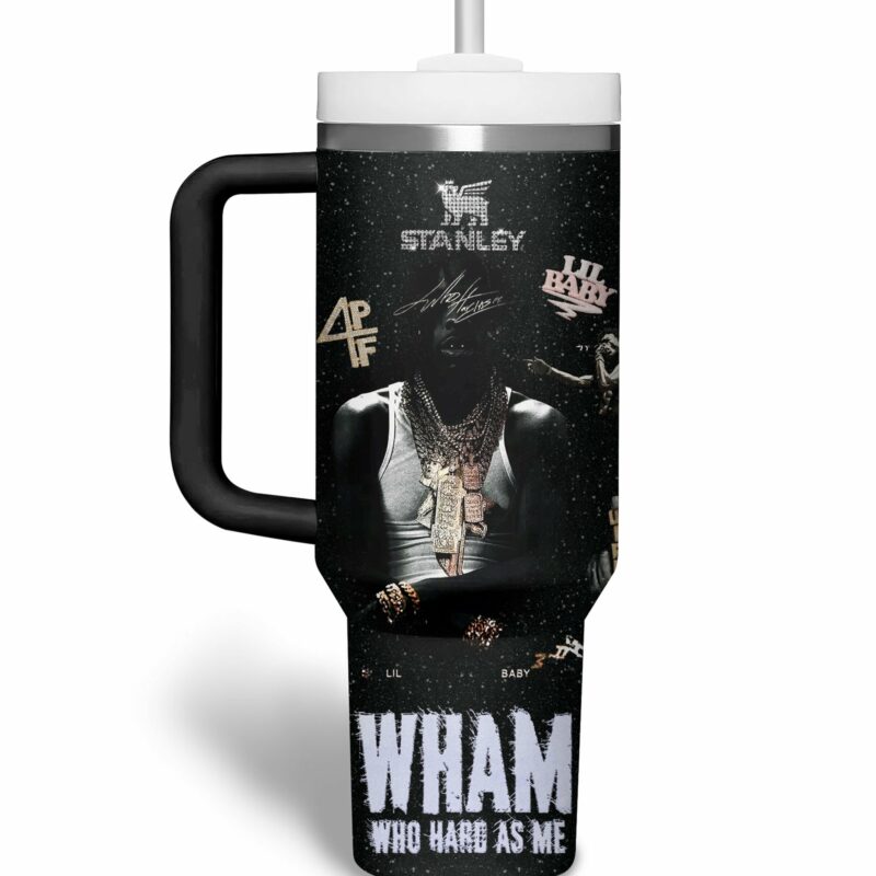 Lil Baby Music Custom Stanley Quencher 40oz Stainless Steel Tumbler With Handle - Threewoofs - Image 2