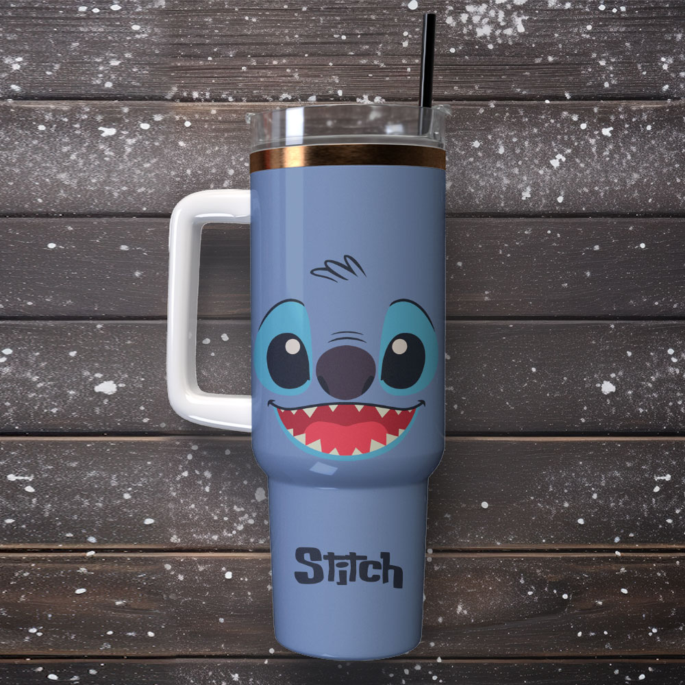 Cute Alien-Themed Insulated Tumbler with Handle and Straw - Perfect for Fans - Image 3