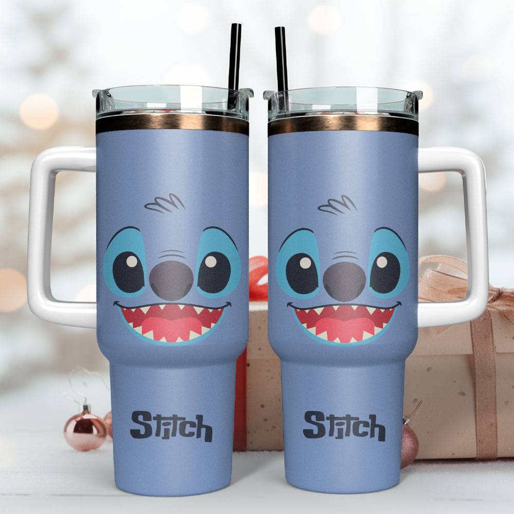 Cute Alien-Themed Insulated Tumbler with Handle and Straw - Perfect for Fans - Image 2