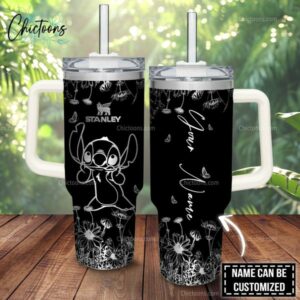 Customizable Cartoon Character Insulated Tumbler with Handle - Personalized Gift