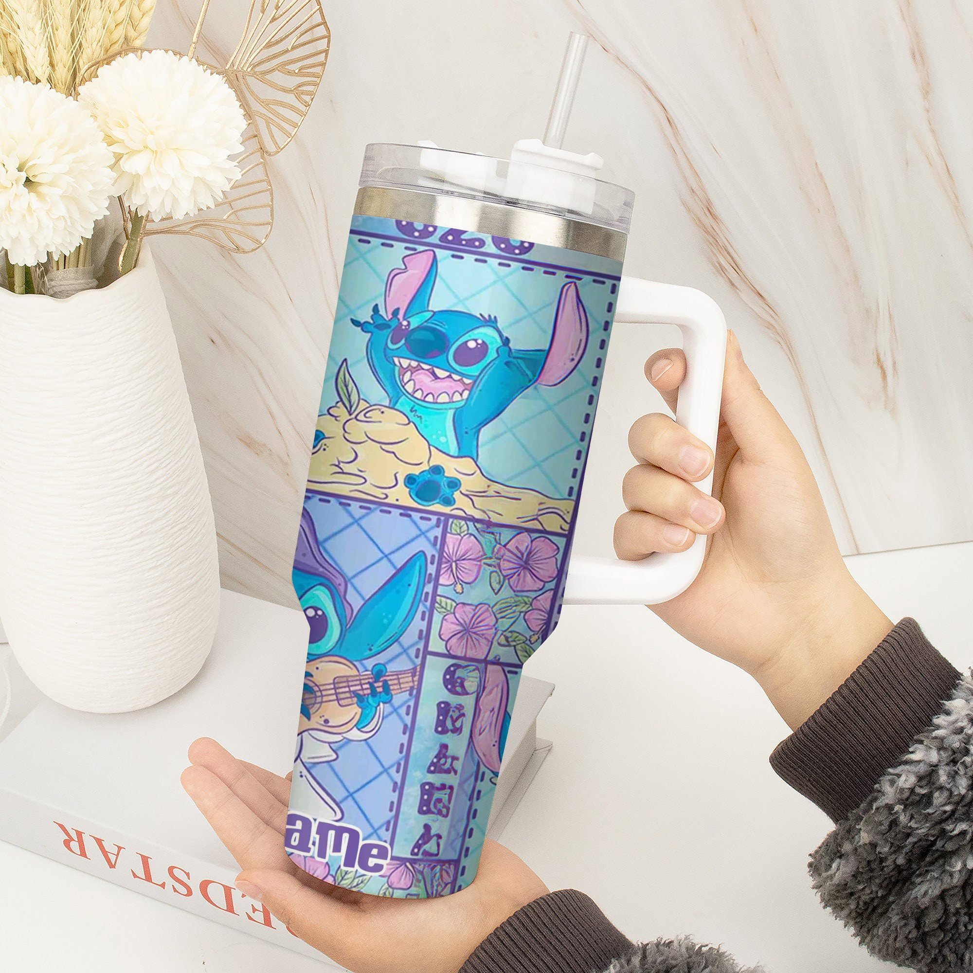 Fun Cartoon Character Insulated Tumbler - Personalized Design - Image 2