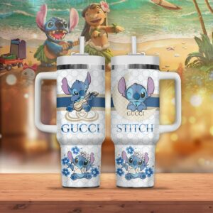 Cute Stitch Tumbler Mug with Handle - Perfect for Disney Fans