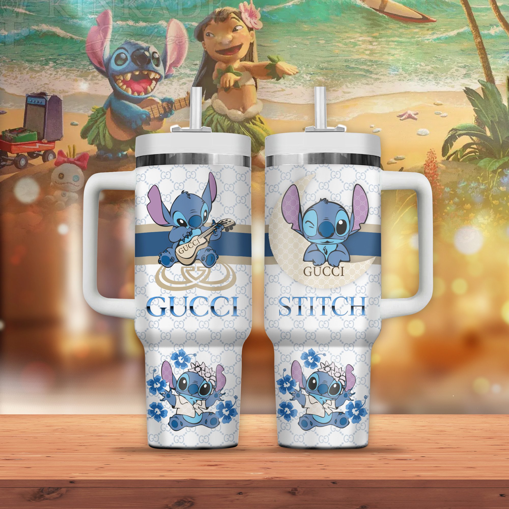 Cute Stitch Tumbler Mug with Handle - Perfect for Disney Fans