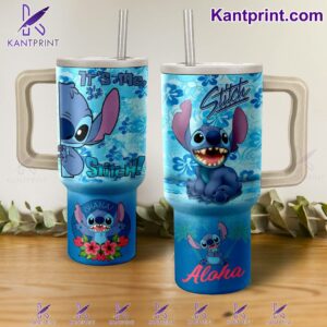 Cute Stitch Tumbler with Handle - Perfect for Fans, 40oz Insulated Travel Mug