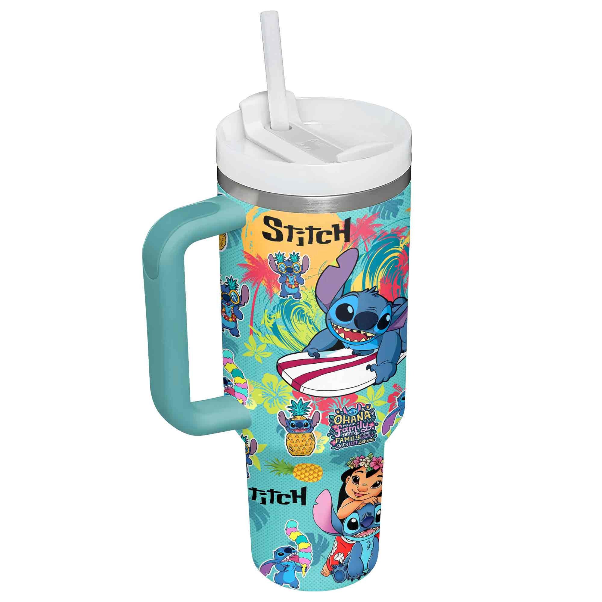 Vibrant Stitch Tumbler - Double Wall Insulated, Surfing Fun Design - Image 5