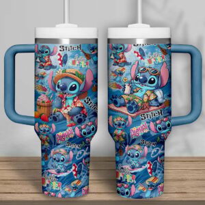 Vibrant Summer Stitch Tumbler – Perfect for Beach Days & Refreshing Sips