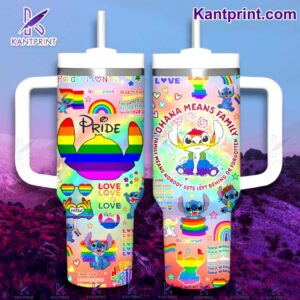 Colorful Pride Tumbler with Handle - Celebrate Love & Family