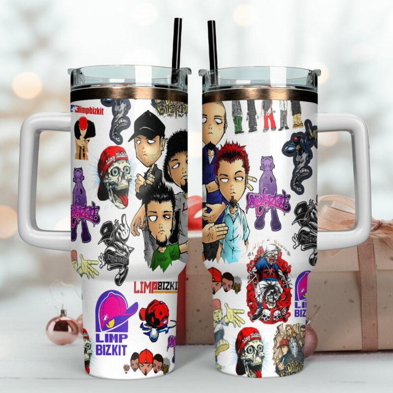 Limp Bizkit Band Music Custom Stanley Quencher 40oz Stainless Steel Tumbler With Handle - Threewoofs - Image 4