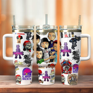 Limp Bizkit Band Music Custom Stanley Quencher 40oz Stainless Steel Tumbler With Handle - Threewoofs