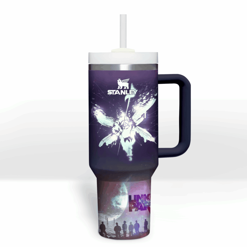 Linkin Park Music Custom Stanley Quencher 40oz Stainless Steel Tumbler With Handle - Threewoofs - Image 4