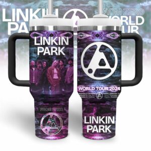 Linkin Park Music Custom Stanley Quencher 40oz Stainless Steel Tumbler With Handle - Threewoofs