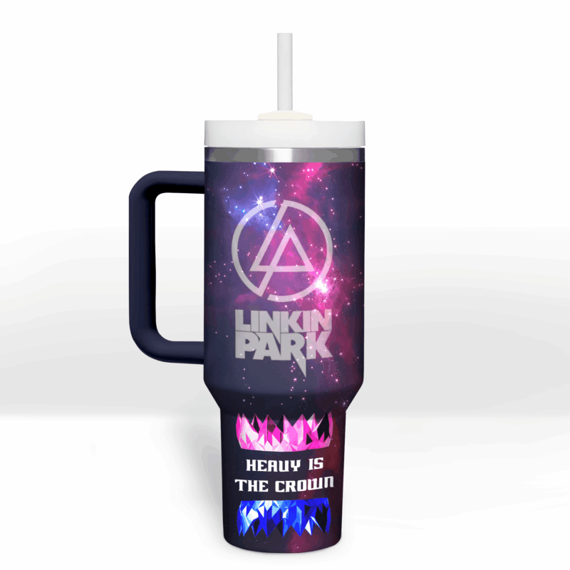 Linkin Park Music Custom Stanley Quencher 40oz Stainless Steel Tumbler With Handle - Threewoofs - Image 3