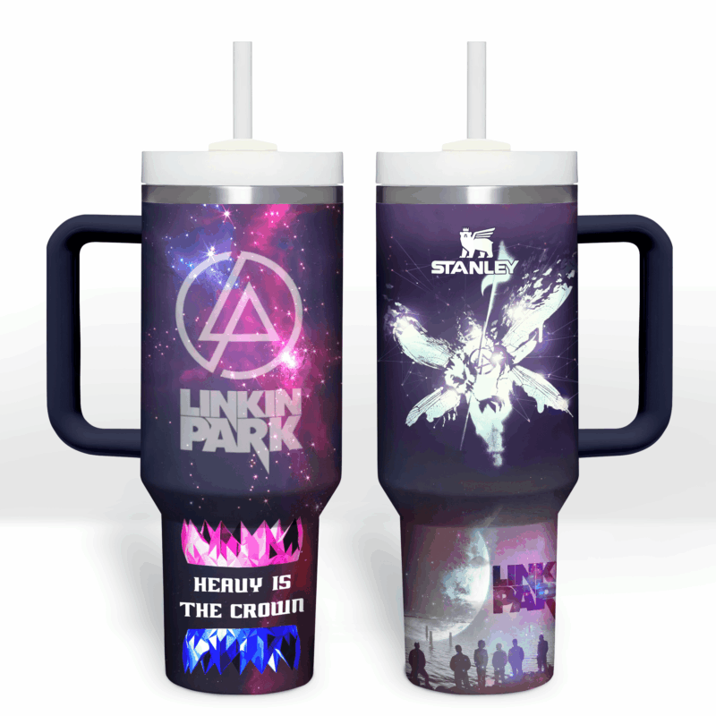 Linkin Park Music Custom Stanley Quencher 40oz Stainless Steel Tumbler With Handle - Threewoofs - Image 2