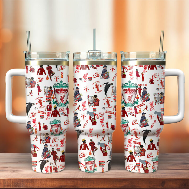 Liverpool FC Sports Custom Stanley Quencher 40oz Stainless Steel Tumbler With Handle - Threewoofs