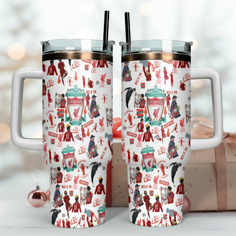 Liverpool FC Sports Custom Stanley Quencher 40oz Stainless Steel Tumbler With Handle - Threewoofs - Image 4