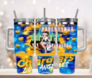 Vibrant Los Angeles Themed Tumbler with Straw - Perfect for Fans & Collectors