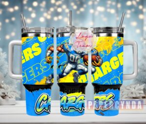 Vibrant Football-Themed Tumbler Mug with Straw – Perfect Gift for Sports Fans