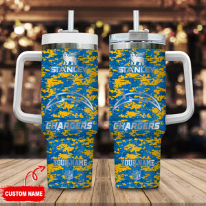 Custom NFL Team Tumbler with Handle - Personalized Insulated Mug for Fans