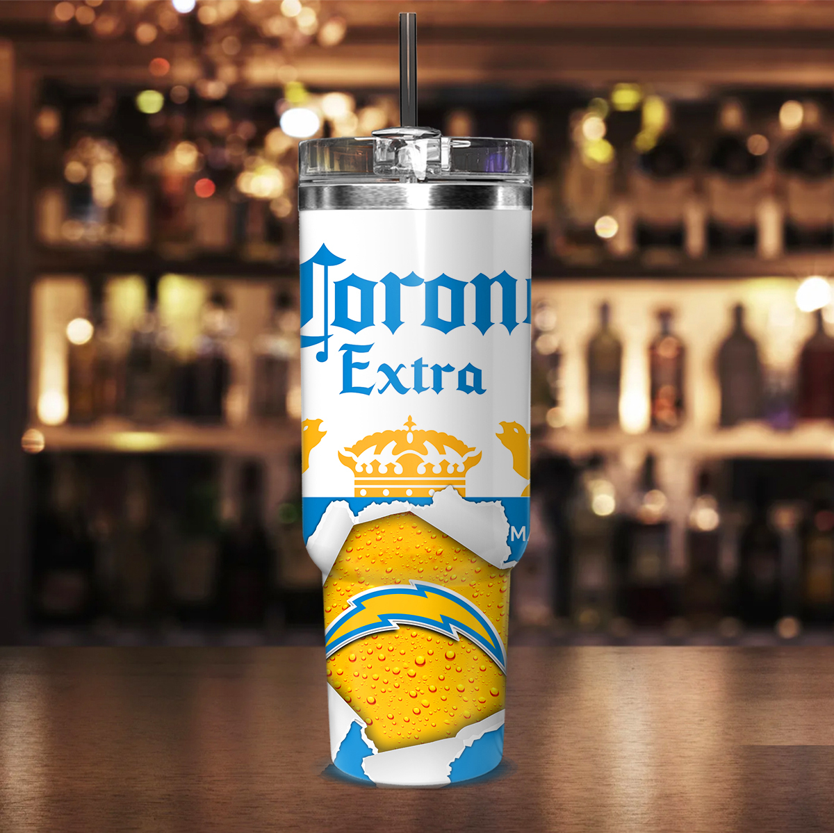Customizable Beer-Themed Tumbler with Handle - Perfect Gift for Fans & Beer Lovers - Image 2