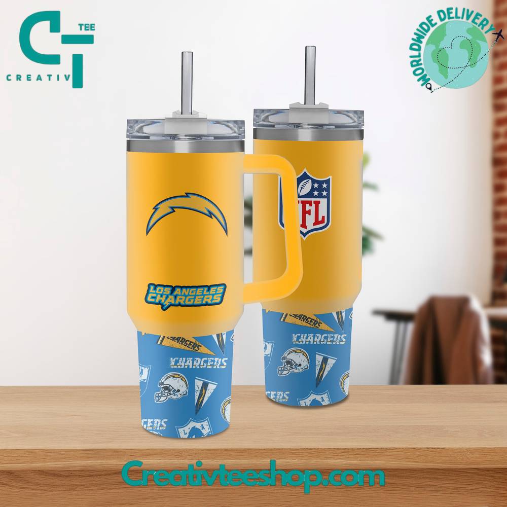 Los Angeles Chargers NFL Tumbler with Handle - Insulated Travel Mug