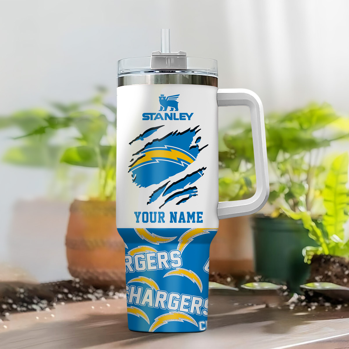 Customize Your Name Stanley Chargers Tumbler - Perfect Gift for Fans - Image 2