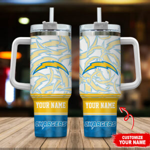 Customizable Chargers Tumbler with Handle - Show Your Team Spirit!
