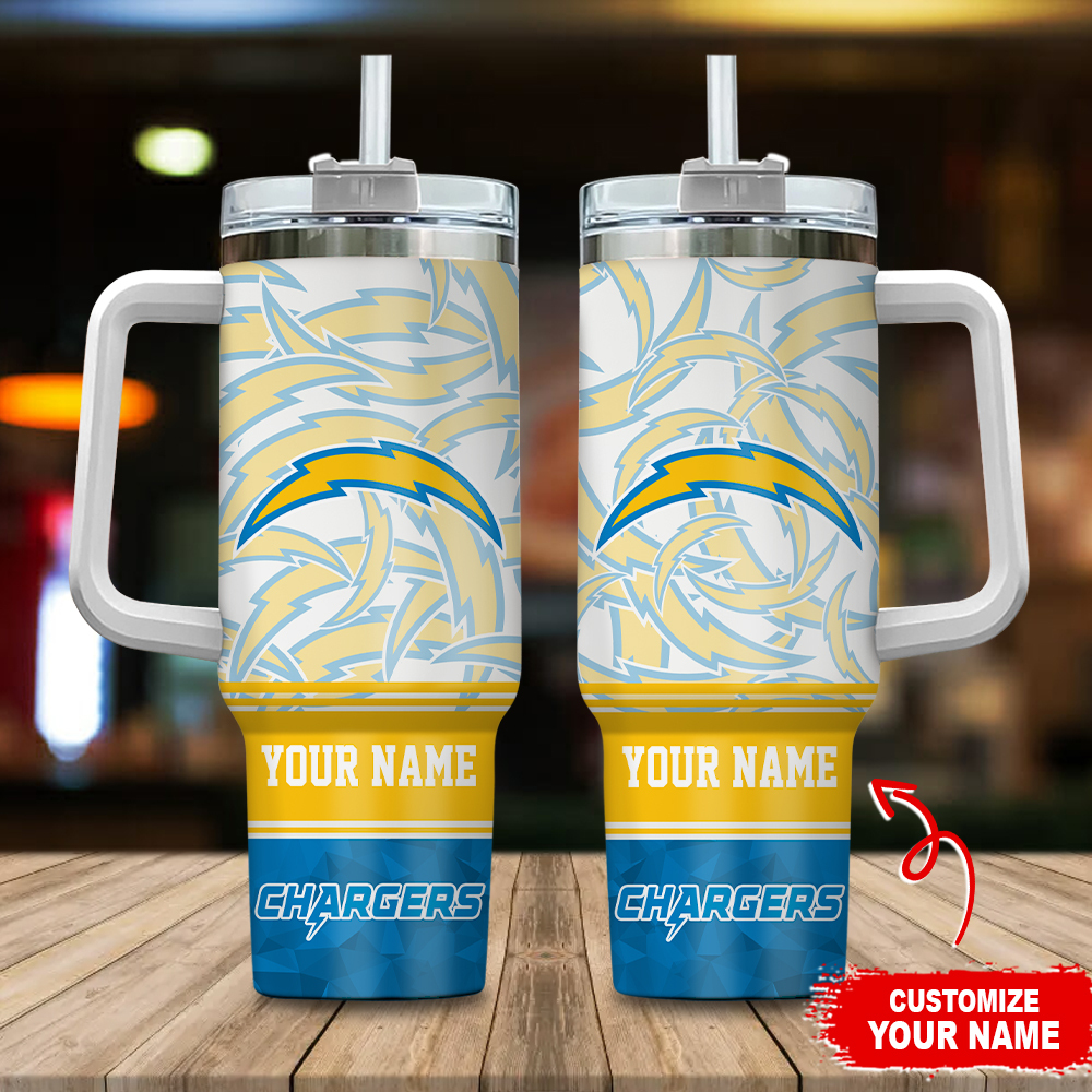Customizable Chargers Tumbler with Handle - Show Your Team Spirit!