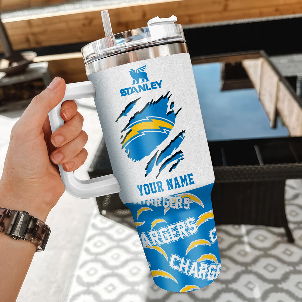 Customize Your Name Stanley Chargers Tumbler - Perfect Gift for Fans - Image 3