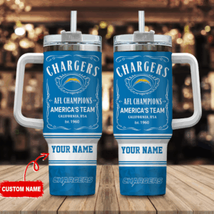 Customizable Chargers Tumbler Mug - AFL Champions Edition
