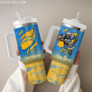 Personalized Football Fan Tumbler - Insulated Sports Mug with Straw