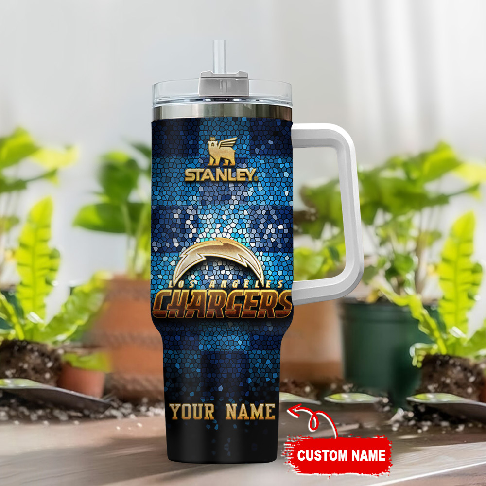 Custom Name Stanley Charger Tumbler - Personalized NFL Fan Gift - Image 2