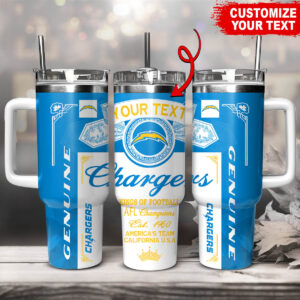Customize Your Chargers Fan Mug - Personalized NFL Team Tumbler
