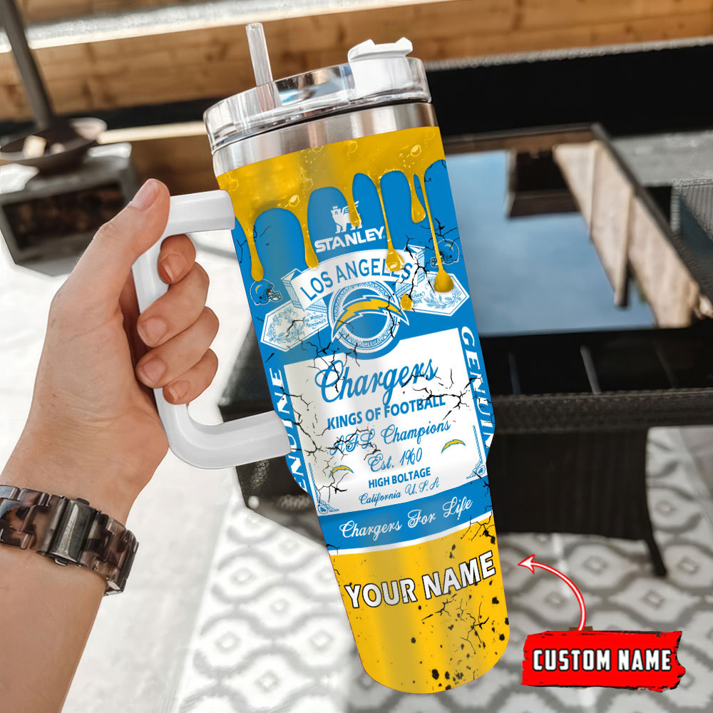 Custom Name Los Angeles Football Team Tumbler - Personalized Drinkware Gift - Image 3