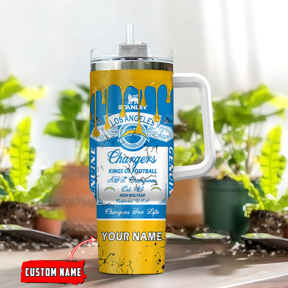 Custom Name Los Angeles Football Team Tumbler - Personalized Drinkware Gift - Image 2