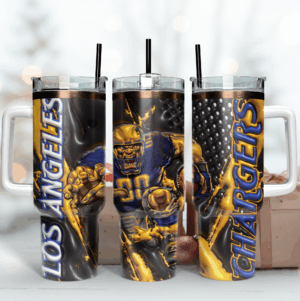 Los Angeles Chargers Football Tumbler - Insulated Sports Fan Mug