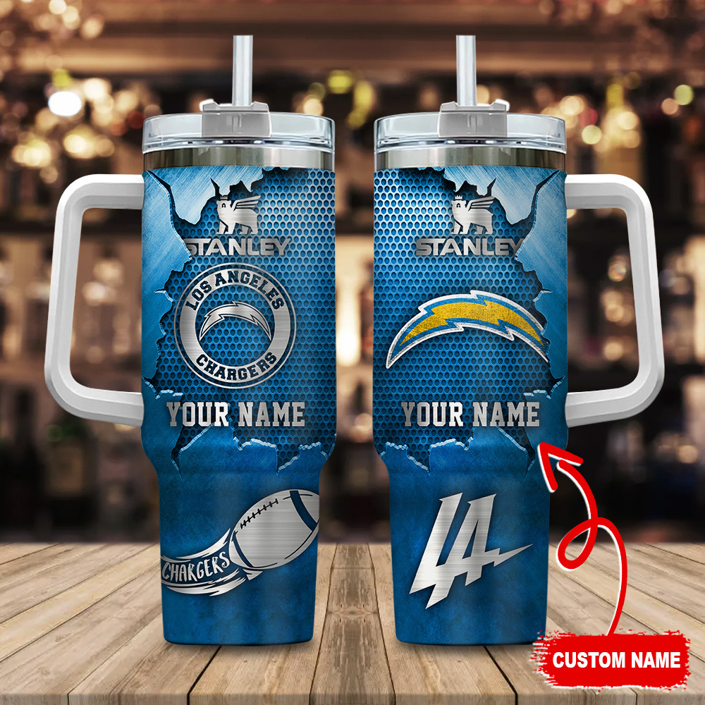 Custom Los Angeles Chargers Tumbler - Personalized NFL Fan Gift