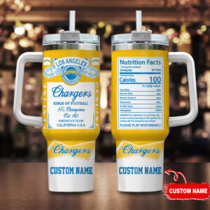 Custom Los Angeles Football Team Tumbler Mug with Handle - Personalized Sports Gift